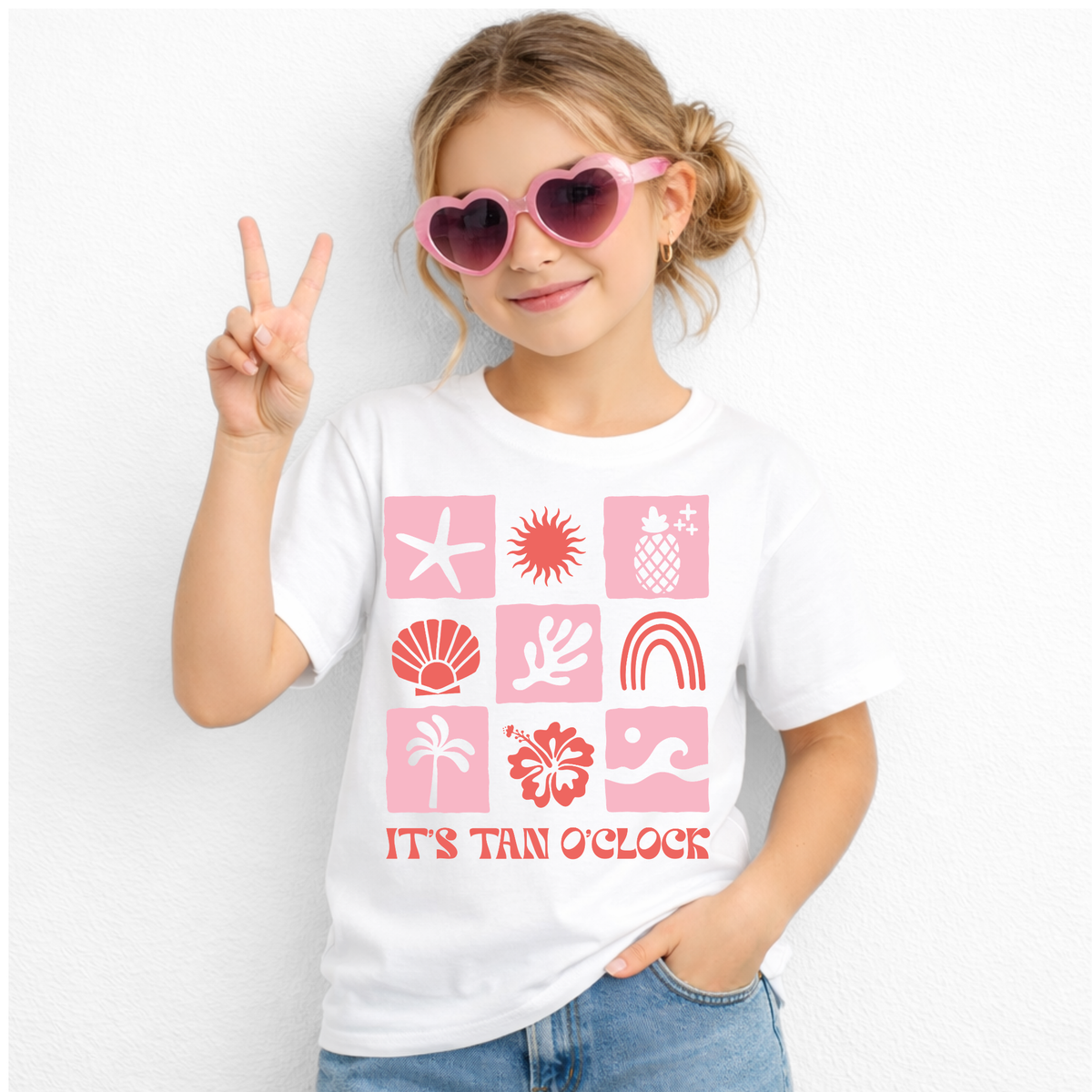 It's Tan O'Clock Kids' Tee & Hoodie
