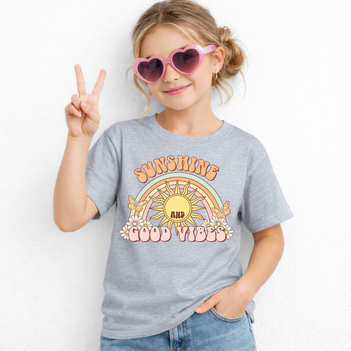 Sunshine and Good Vibes Kids' Tee & Toddler Tee