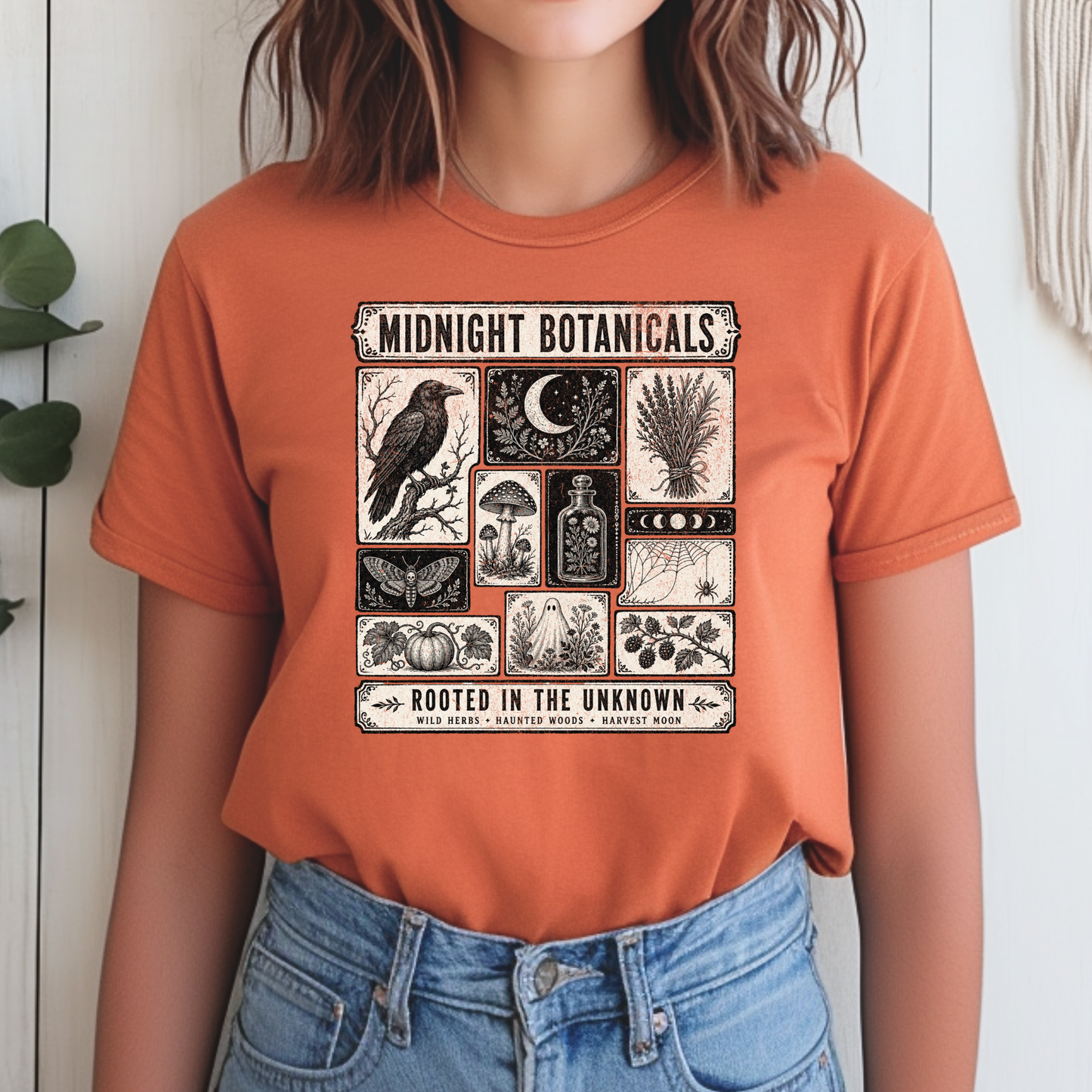 Midnight Botanicals | Rooted in the Unknown | Halloween Graphic Tee & Crewneck