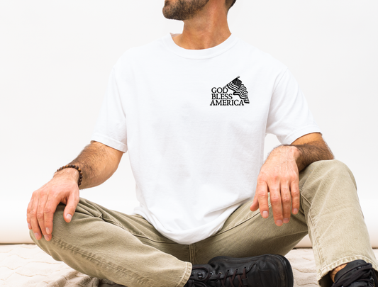 Blessed Is The Nation Whose God Is The Lord | Patriotic Graphic Tee & Crewneck