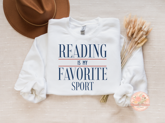 Reading Is My Favorite Sport | Graphic Tee & Crewneck