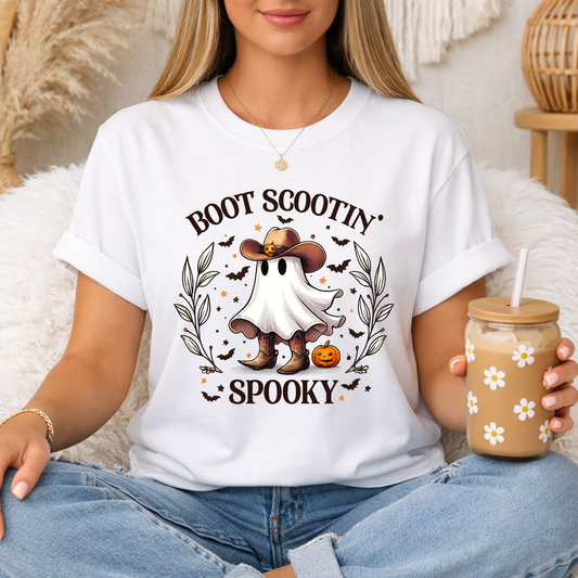 Boot Scootin' Spooky | Halloween Tee & Crewneck