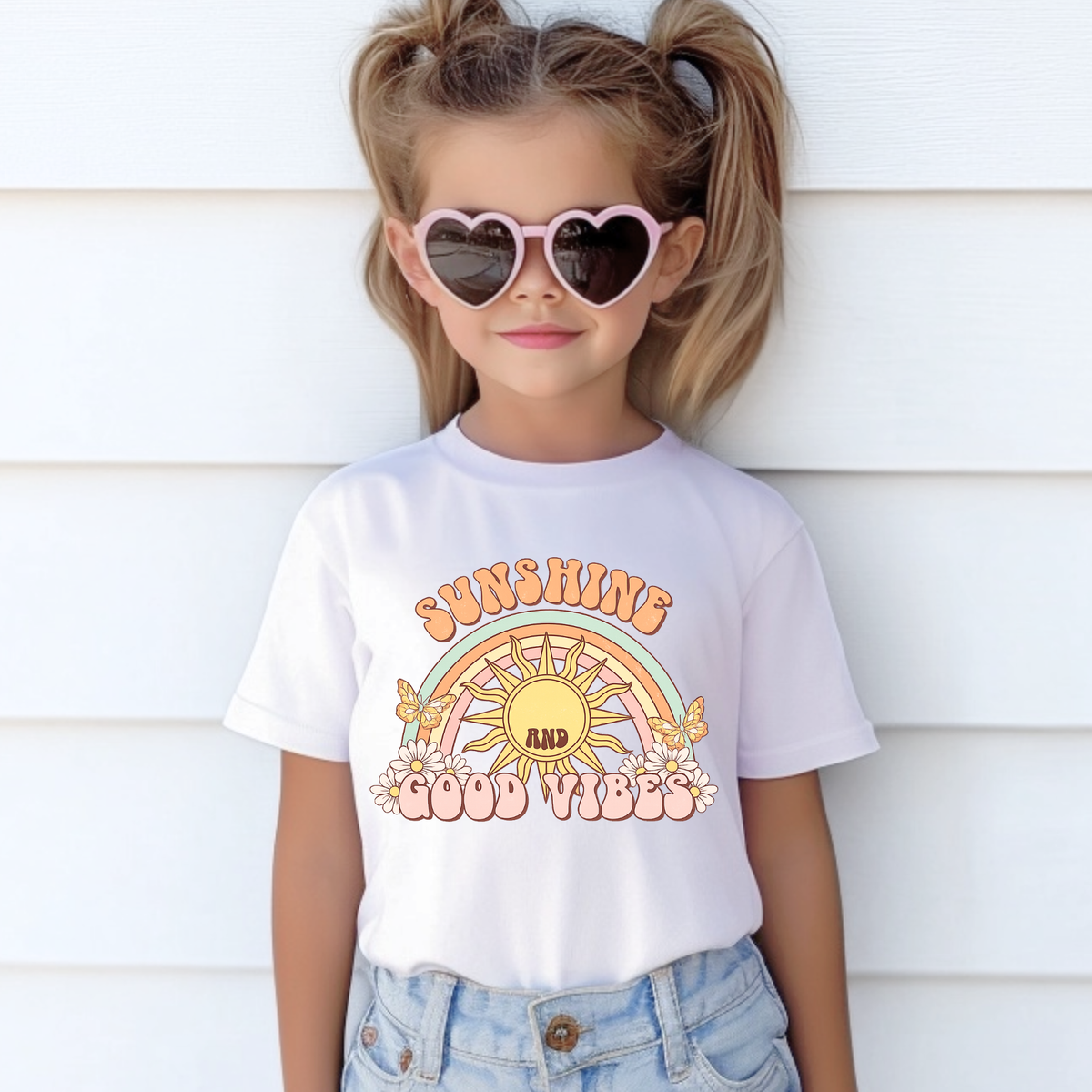 Sunshine and Good Vibes Kids' Tee & Toddler Tee