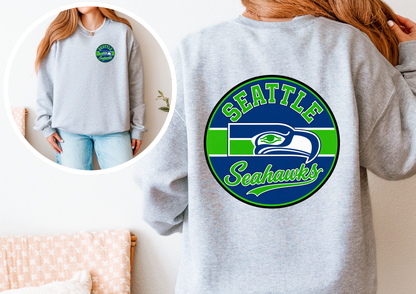 Seattle Seahawks Circle Logo | Tee & Crewneck