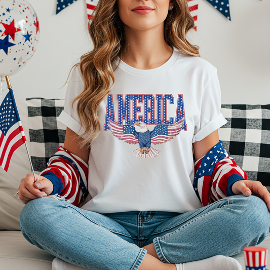 America Eagle Patriotic Tee & Crewneck