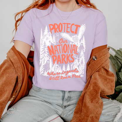 Protect Our National Parks | Where Legends Still Roam Free | Halloween Graphic Tee & Crewneck