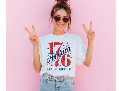 1776 America Land of the Free | Patriotic Tee & Crewneck