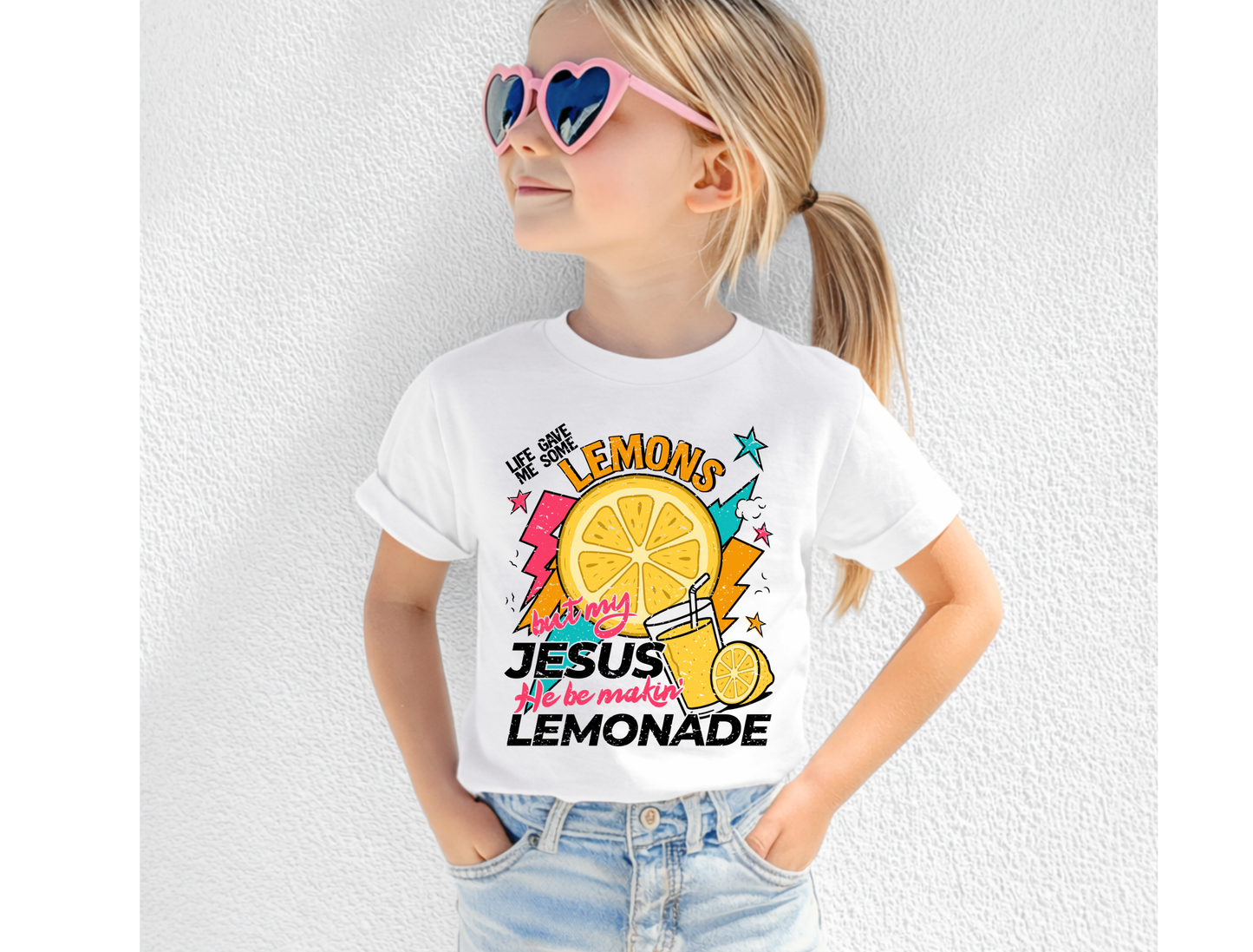 Life Gave Me Lemons But My Jesus He Be Makin' Lemonade Kids' Tee & Crewneck