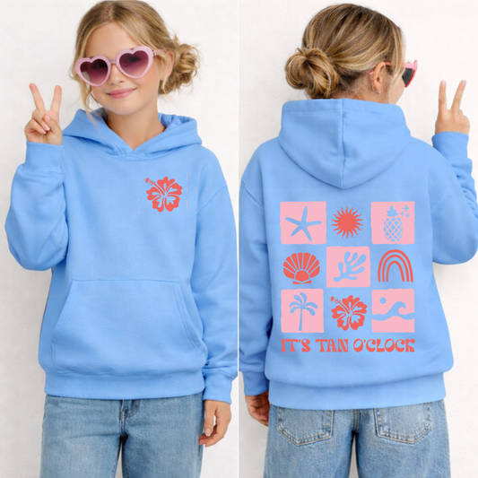 It's Tan O'Clock Kids' Tee & Hoodie
