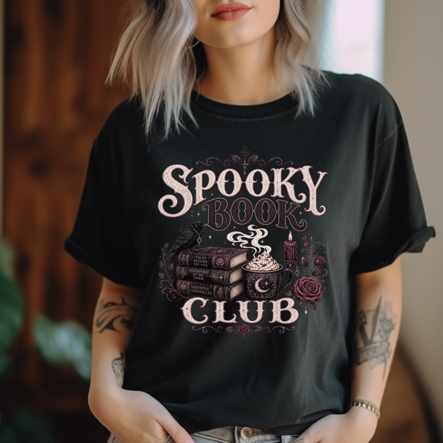Spooky Book Club | Halloween Graphic Tee & Crewneck | Comfort Colors