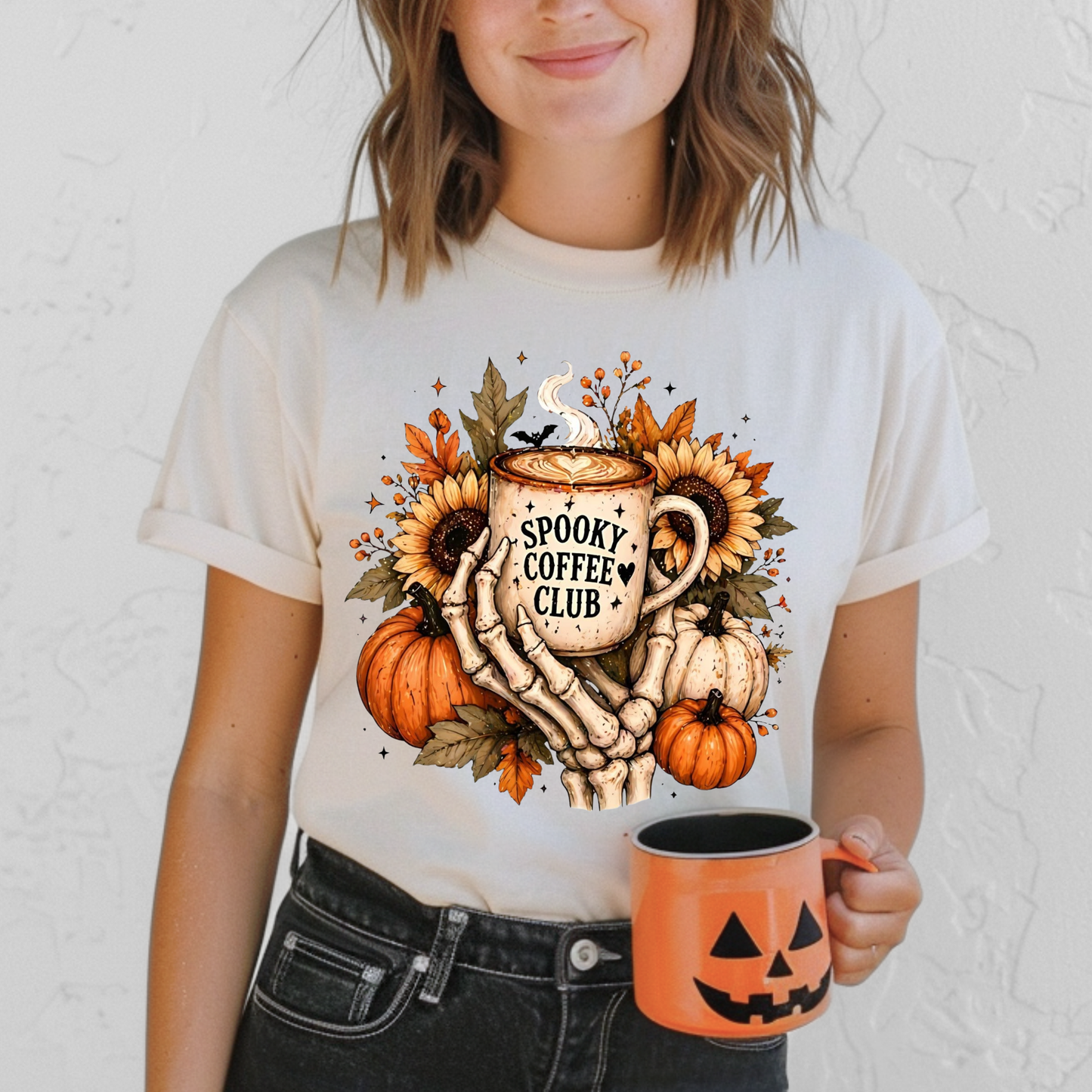 Spooky Coffee Club | Halloween Graphic Tee & Crewneck