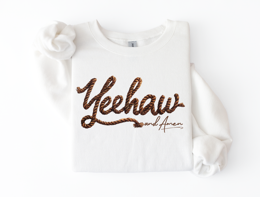 Yeehaw and Amen Kids & Adult Tee & Crewneck