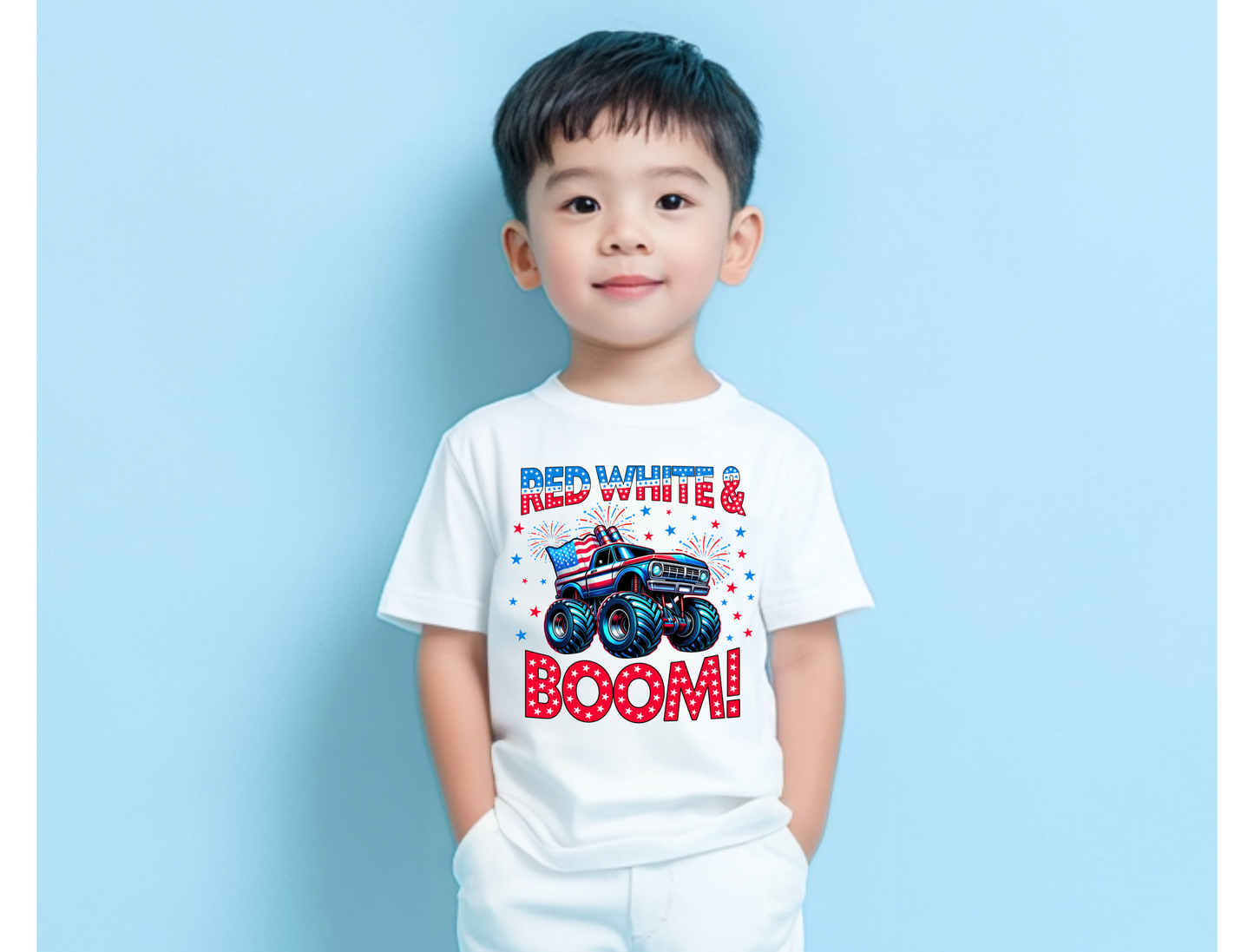 Red White & BOOM! Kids' Tee & Crewneck