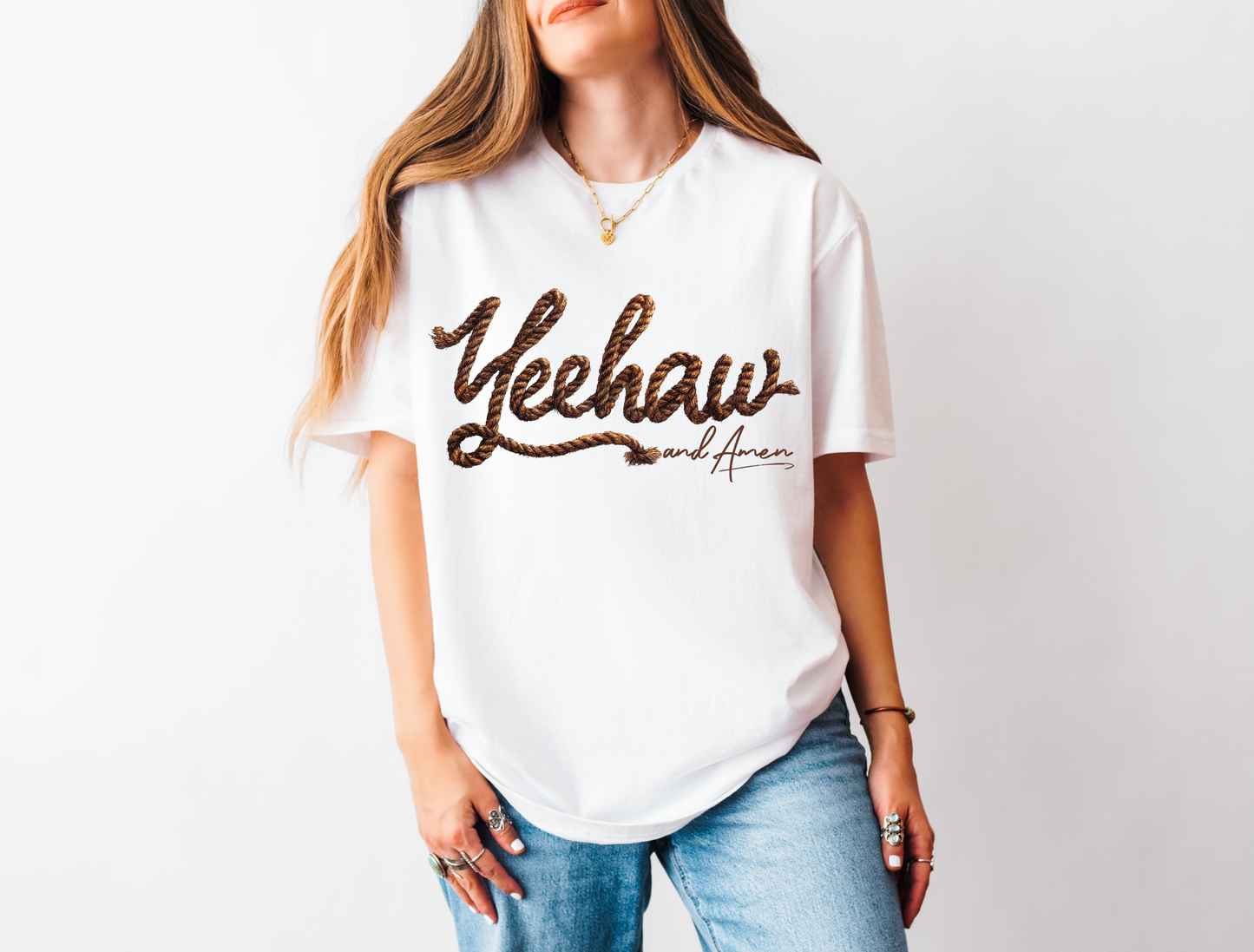 Yeehaw and Amen Kids & Adult Tee & Crewneck