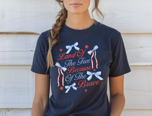 Land Of The Free Because Of The Brave — Kids & Adult Tee & Crewneck