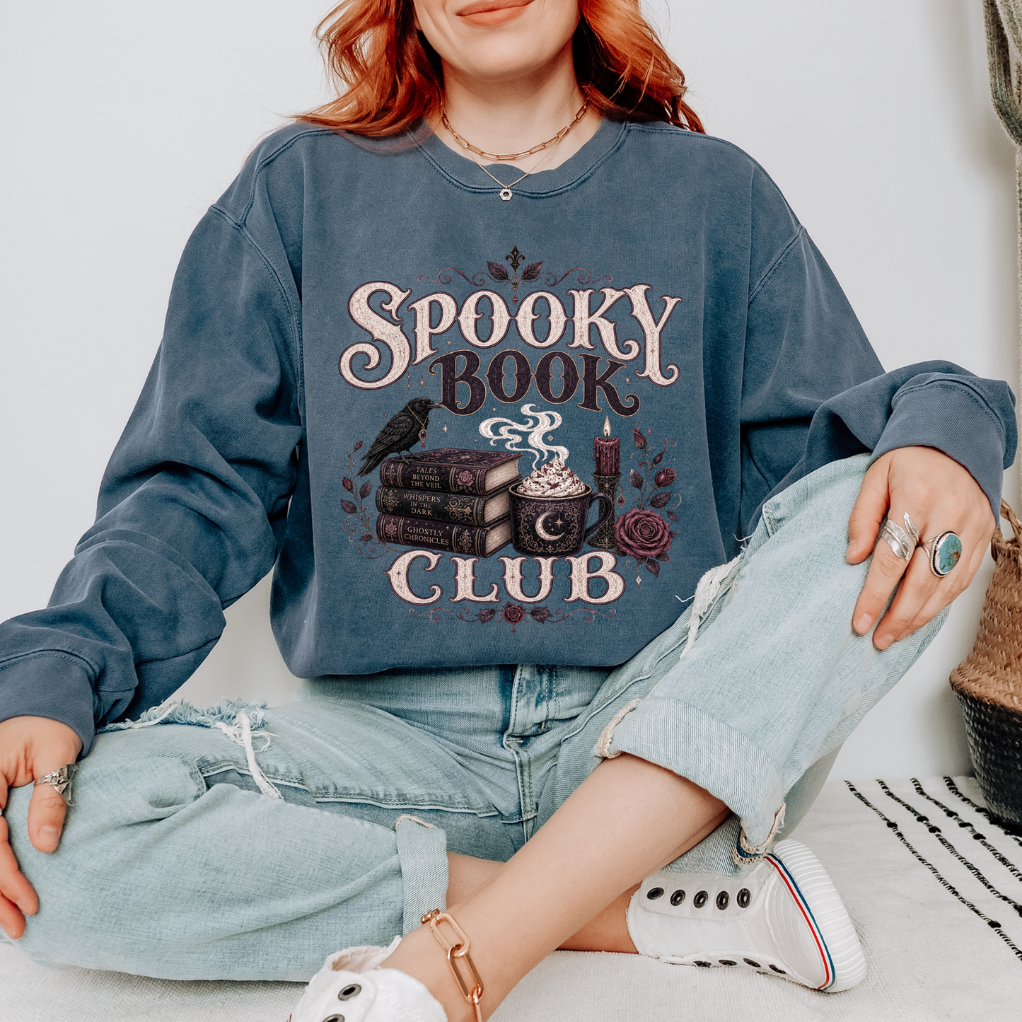 Spooky Book Club | Halloween Graphic Tee & Crewneck | Comfort Colors