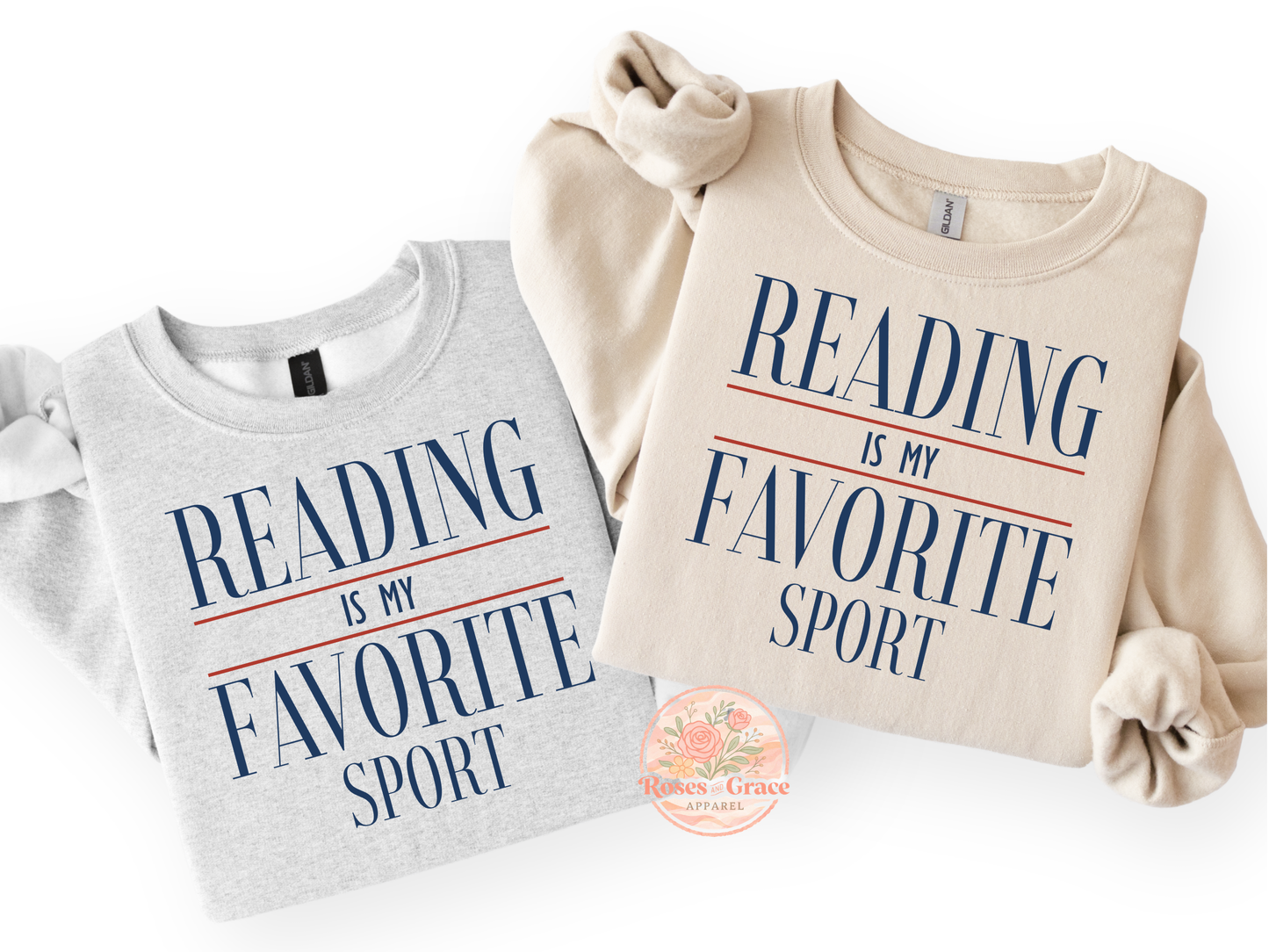 Reading Is My Favorite Sport | Graphic Tee & Crewneck
