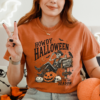 Howdy Halloween | Haunted Motel Graphic Tee & Crewneck | 'Tis the Season