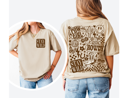 Stay Wild Cowgirl | Graphic Tee & Crewneck Sweatshirt