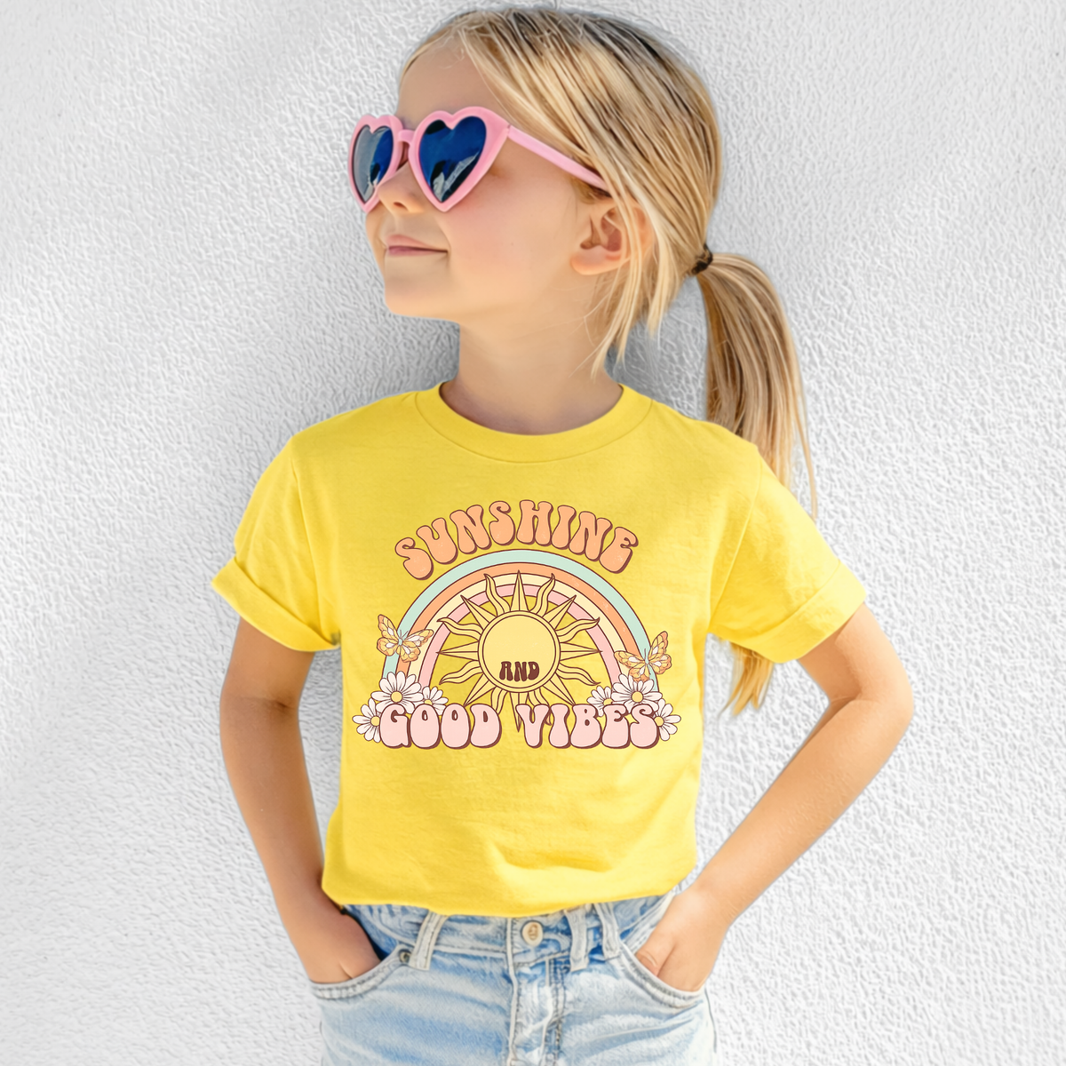 Sunshine and Good Vibes Kids' Tee & Toddler Tee