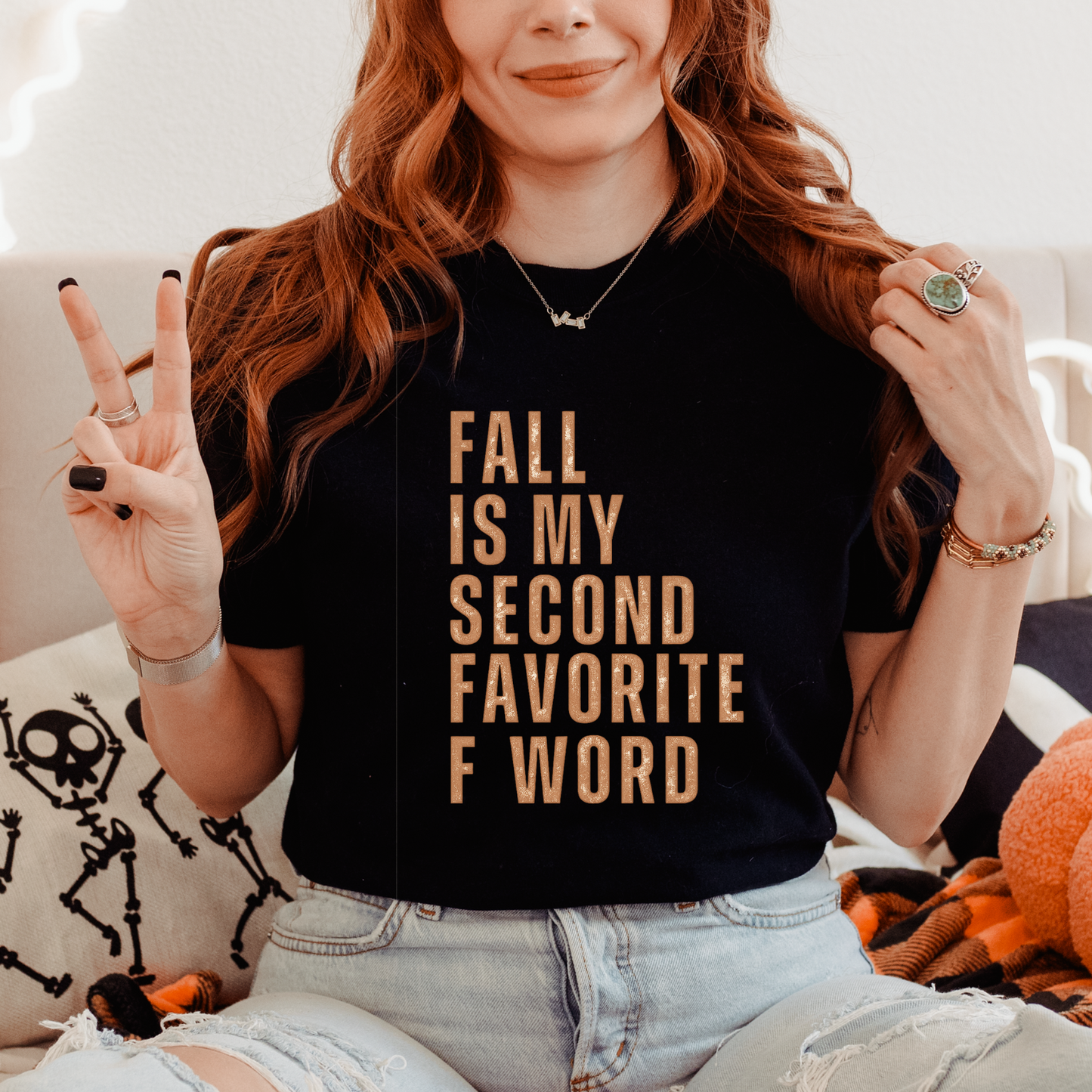 Fall Is My Second Favorite F Word | Tee & Crewneck