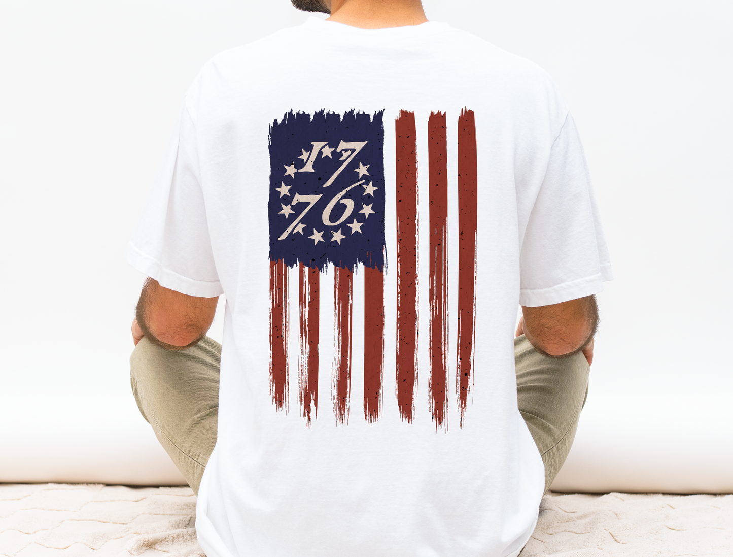 1776 Betsy Ross Flag Graphic Tee & Crewneck