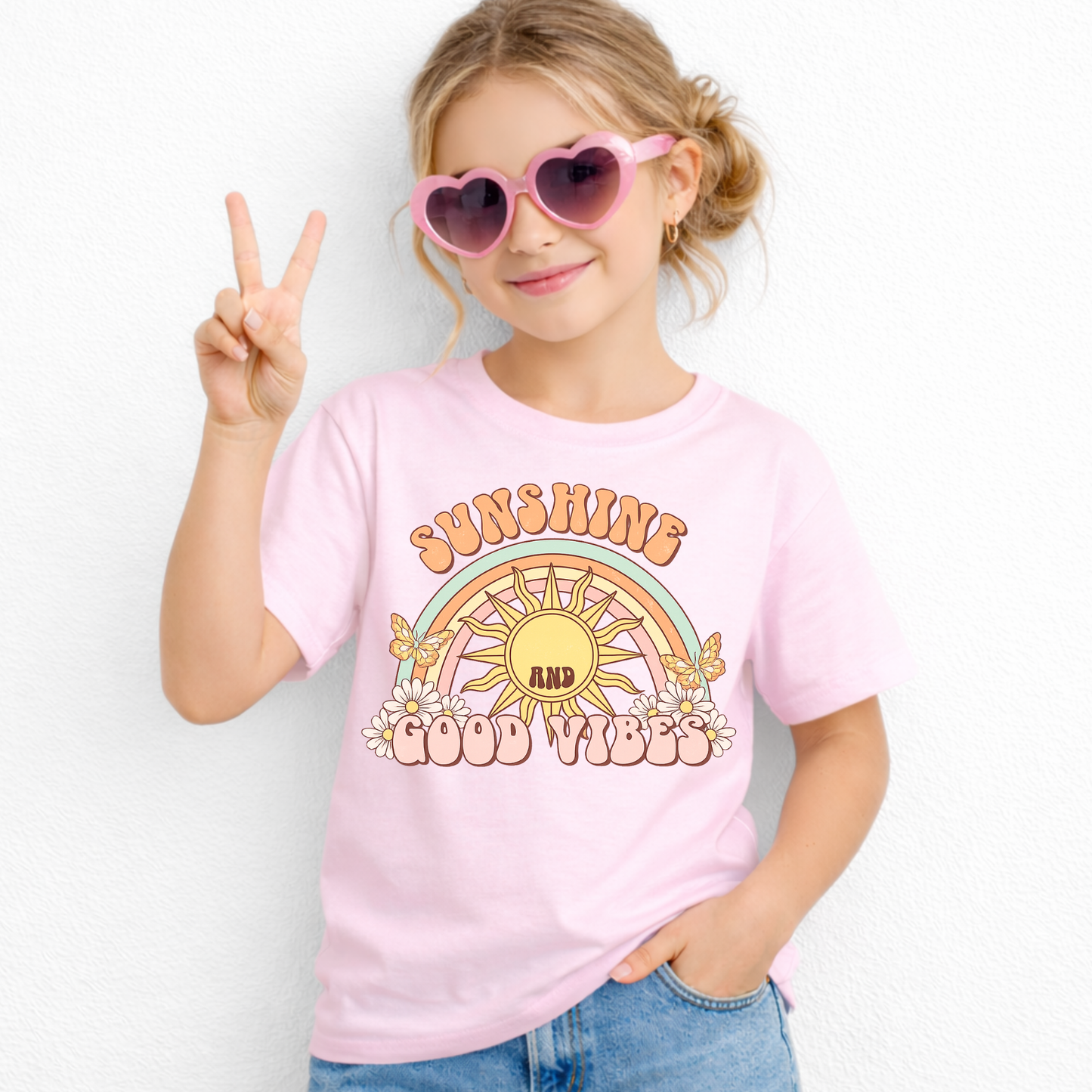 Sunshine and Good Vibes Kids' Tee & Toddler Tee