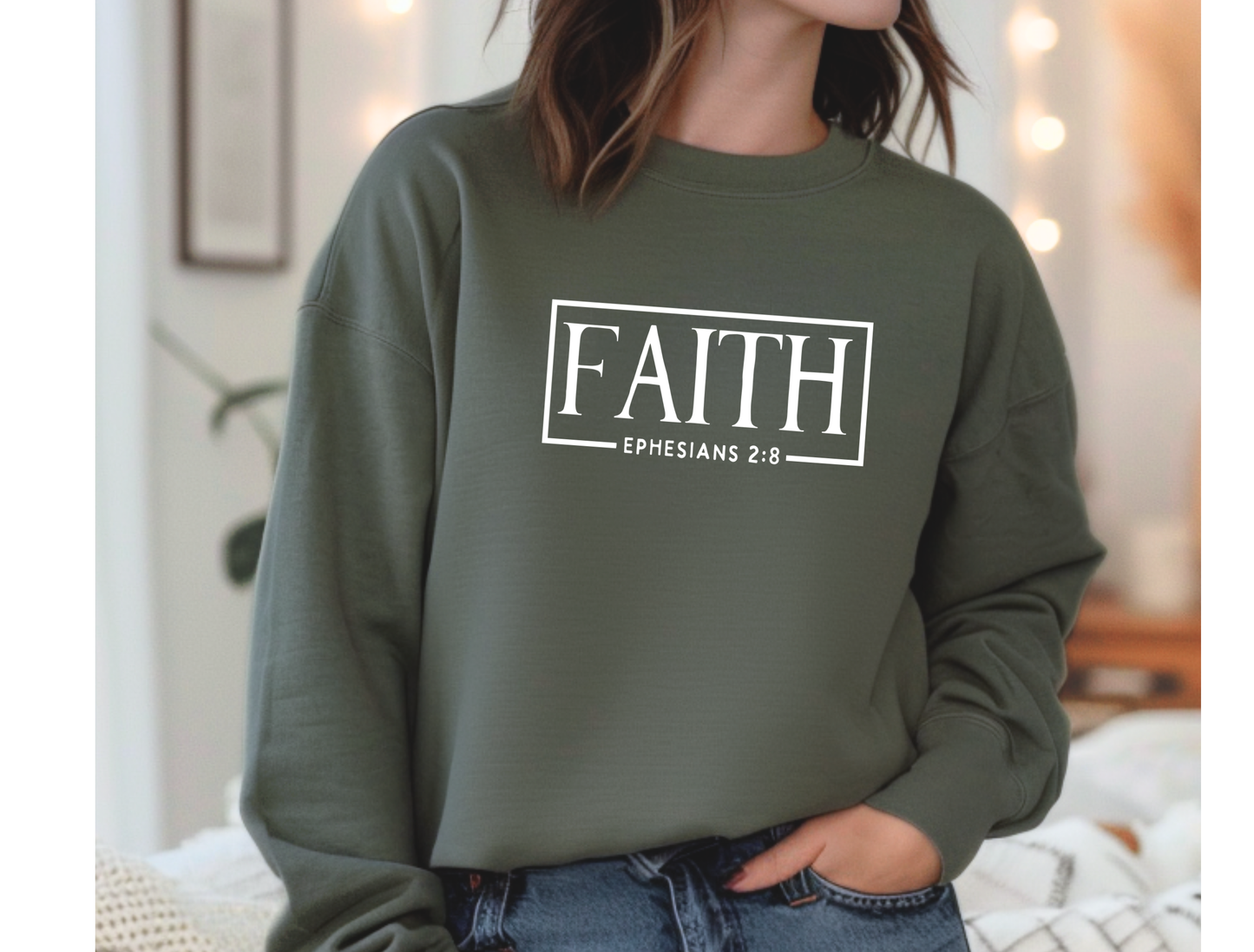 Faith Ephesians 2:8 | Graphic Tee & Crewneck Sweatshirt