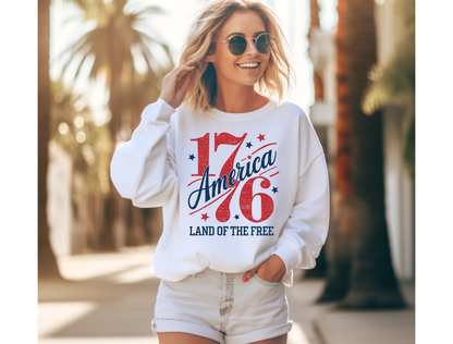 1776 America Land of the Free | Patriotic Tee & Crewneck