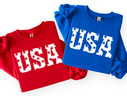 USA Star Graphic Tee & Sweatshirt — Kids & Adult