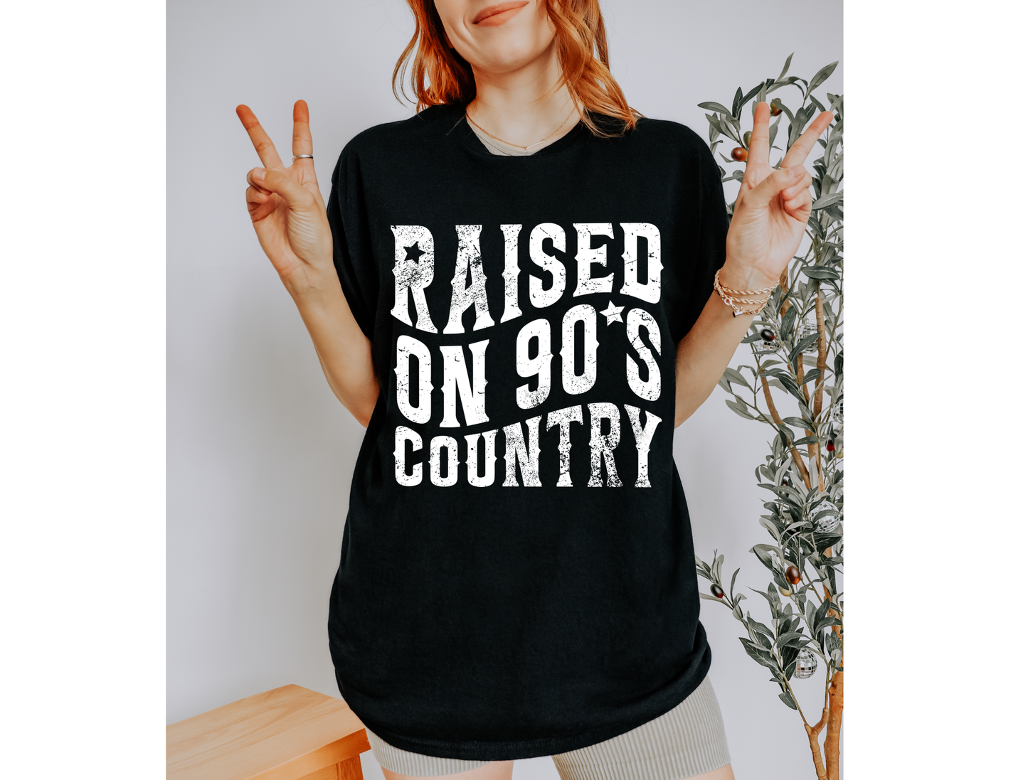 Raised on 90's Country | Graphic Tee & Crewneck Sweatshirt