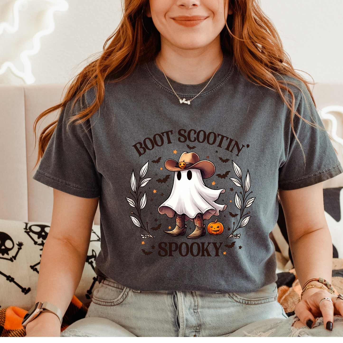 Boot Scootin' Spooky | Halloween Tee & Crewneck