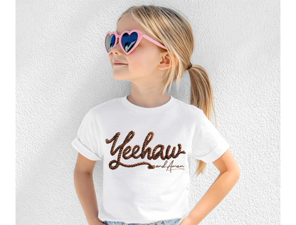 Yeehaw and Amen Kids & Adult Tee & Crewneck