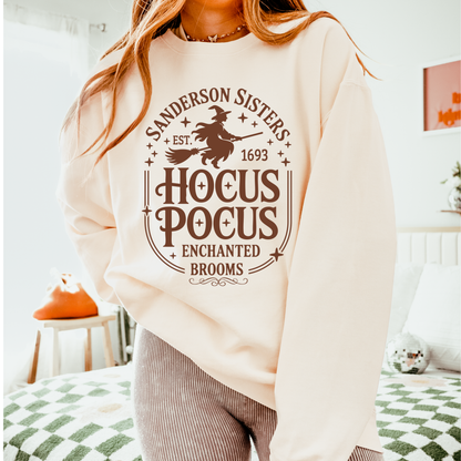 Sanderson Sisters Hocus Pocus Enchanted Brooms | Halloween Graphic Tee & Crewneck