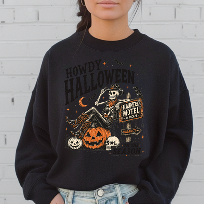Howdy Halloween | Haunted Motel Graphic Tee & Crewneck | 'Tis the Season