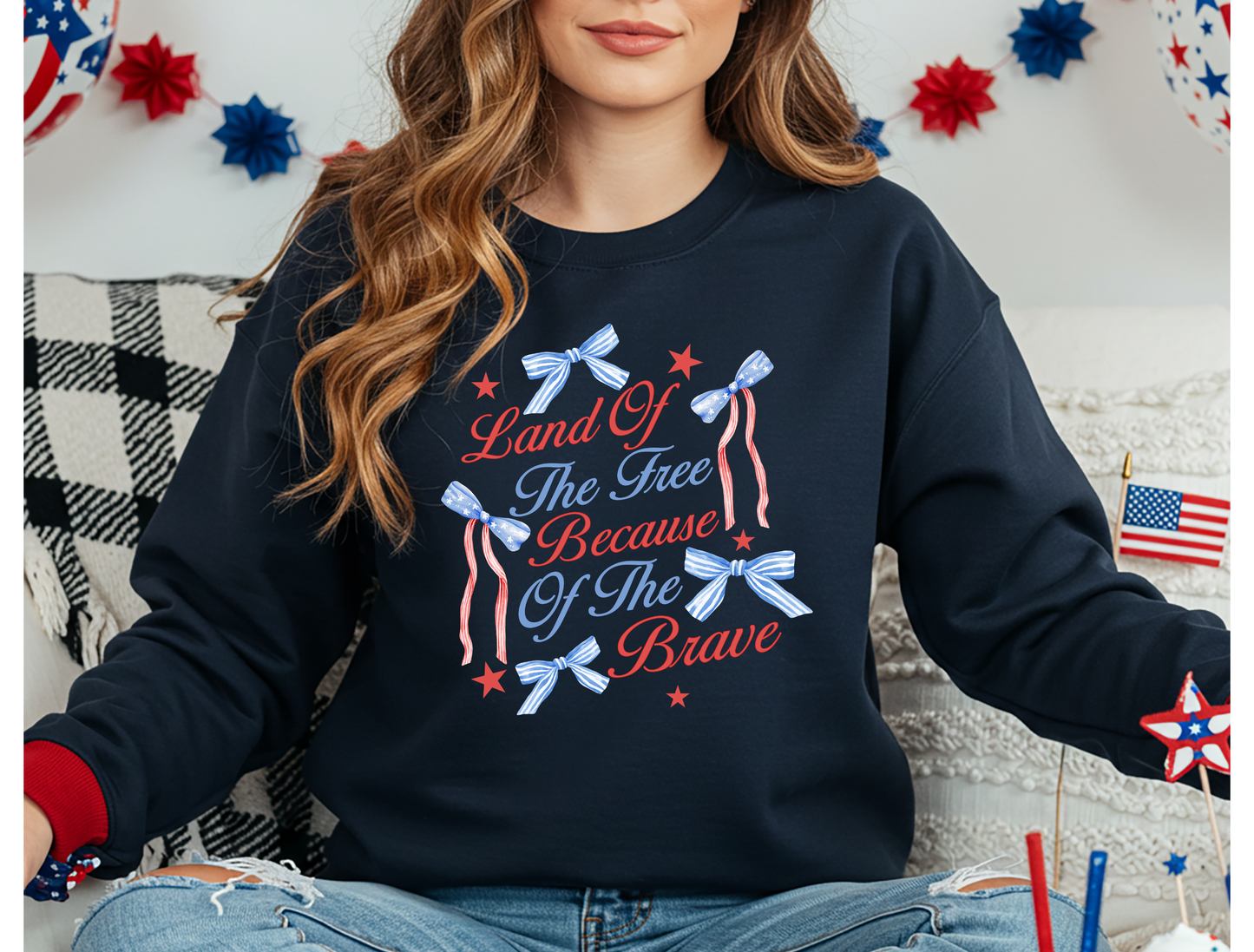 Land Of The Free Because Of The Brave — Kids & Adult Tee & Crewneck