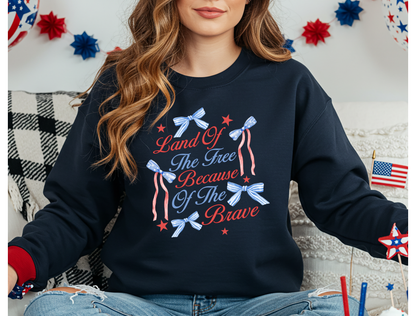 Land Of The Free Because Of The Brave — Kids & Adult Tee & Crewneck
