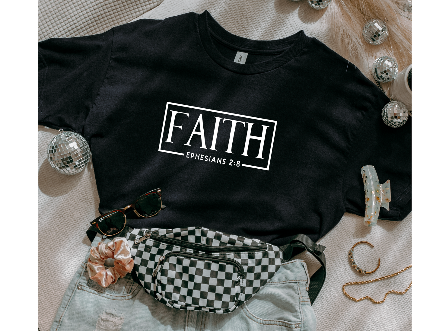 Faith Ephesians 2:8 | Graphic Tee & Crewneck Sweatshirt