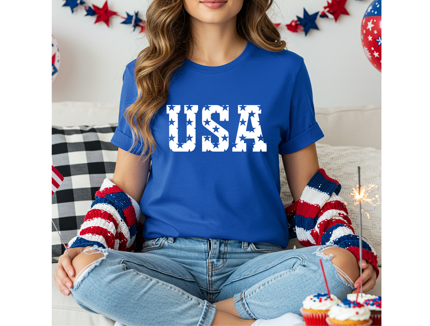 USA Star Graphic Tee & Sweatshirt — Kids & Adult