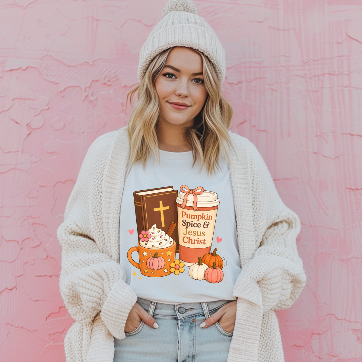 Pumpkin Spice & Jesus Christ | Tee & Crewneck