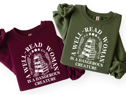 A Well-Read Woman Is a Dangerous Creature | Graphic Tee & Crewneck