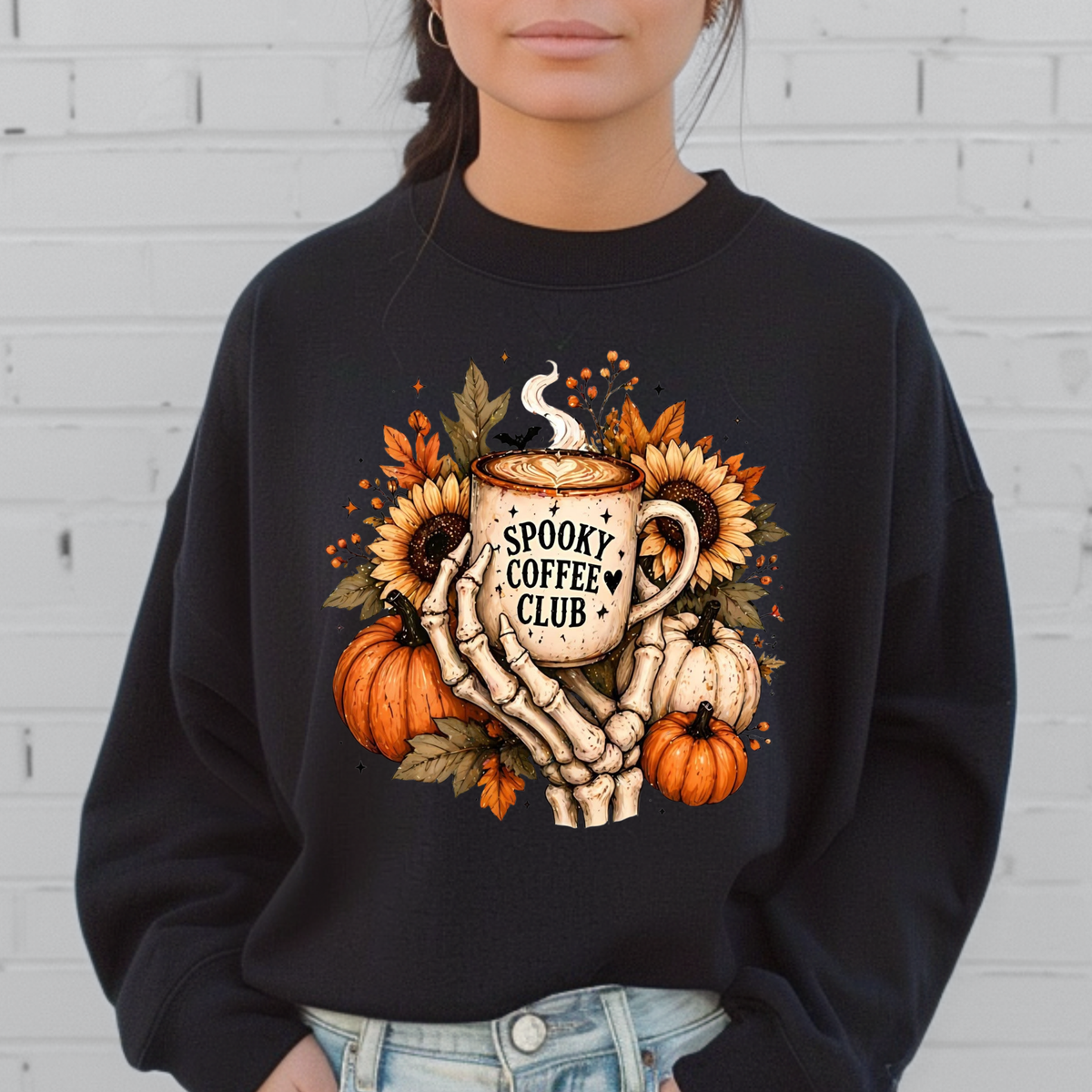 Spooky Coffee Club | Halloween Graphic Tee & Crewneck