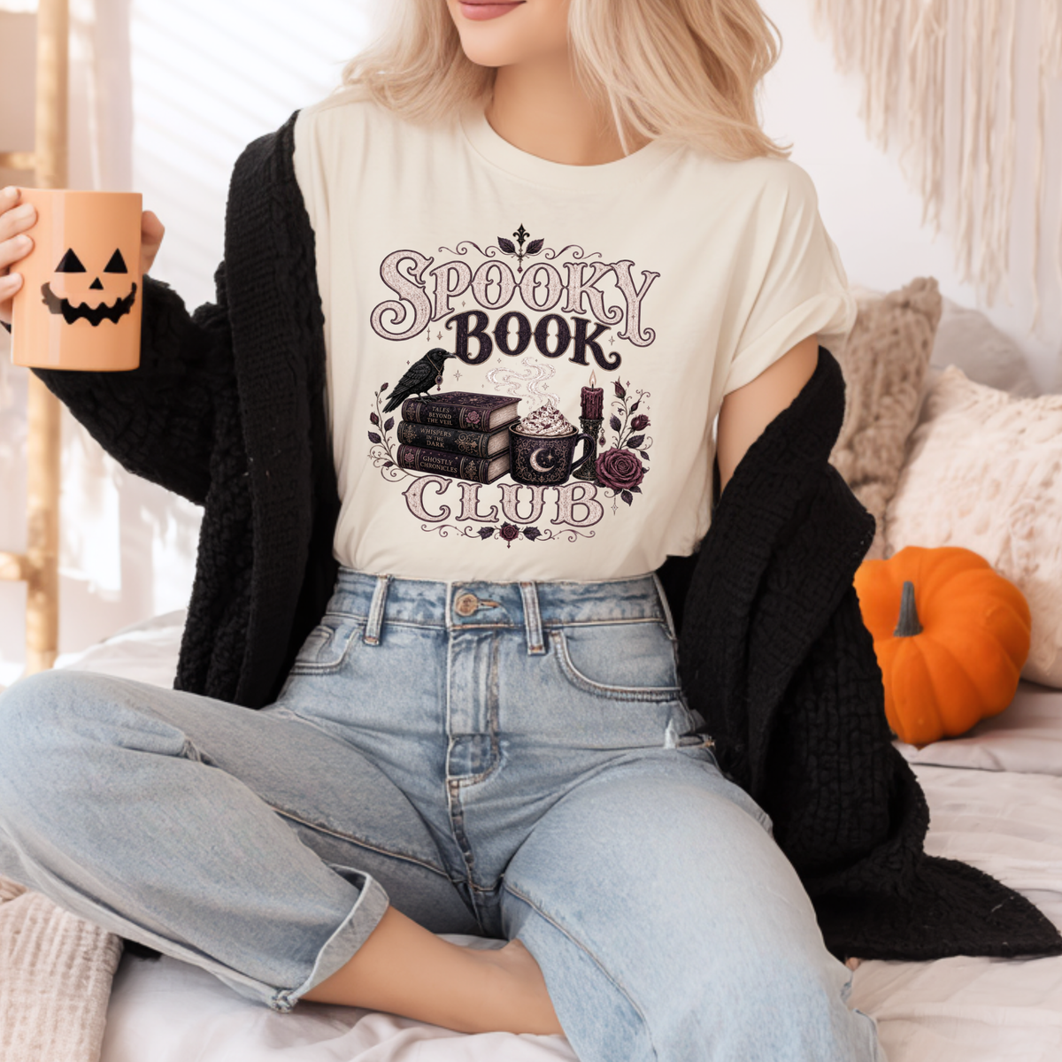 Spooky Book Club | Halloween Graphic Tee & Crewneck | Comfort Colors