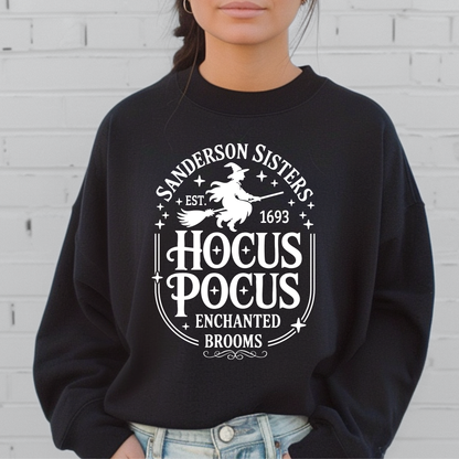 Sanderson Sisters Hocus Pocus Enchanted Brooms | Halloween Graphic Tee & Crewneck