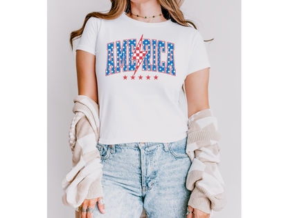 America Lightning Bolt Star Graphic Tee & Sweatshirt — Kids & Adult
