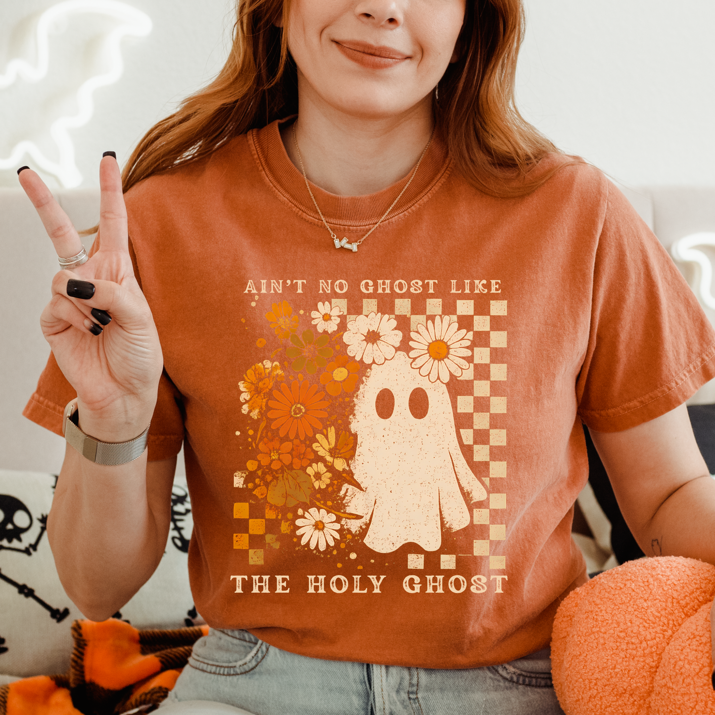 Ain't No Ghost Like the Holy Ghost | Halloween Graphic Tee & Crewneck