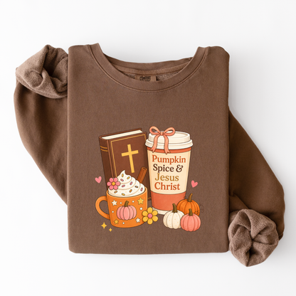 Pumpkin Spice & Jesus Christ | Tee & Crewneck