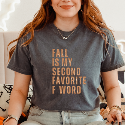 Fall Is My Second Favorite F Word | Tee & Crewneck