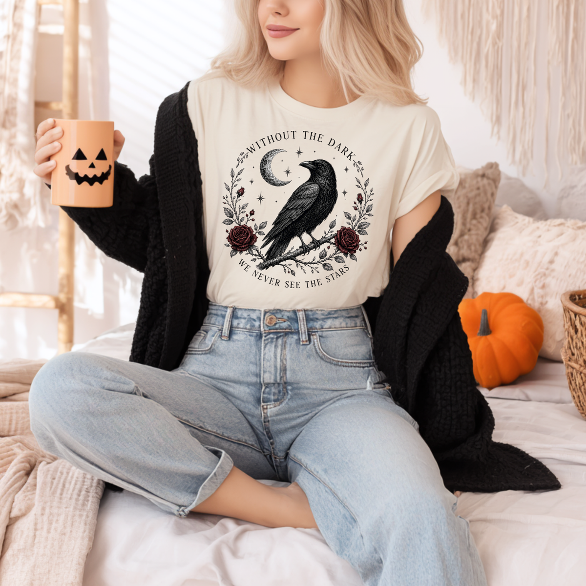 Without the Dark We Never See the Stars | Halloween Graphic Tee & Crewneck