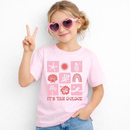 It's Tan O'Clock Kids' Tee & Hoodie
